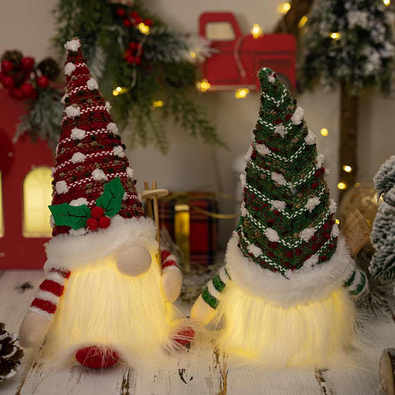 Heavendolls Christmas Creative dwarf knitted luminous Rudolph Faceless ...